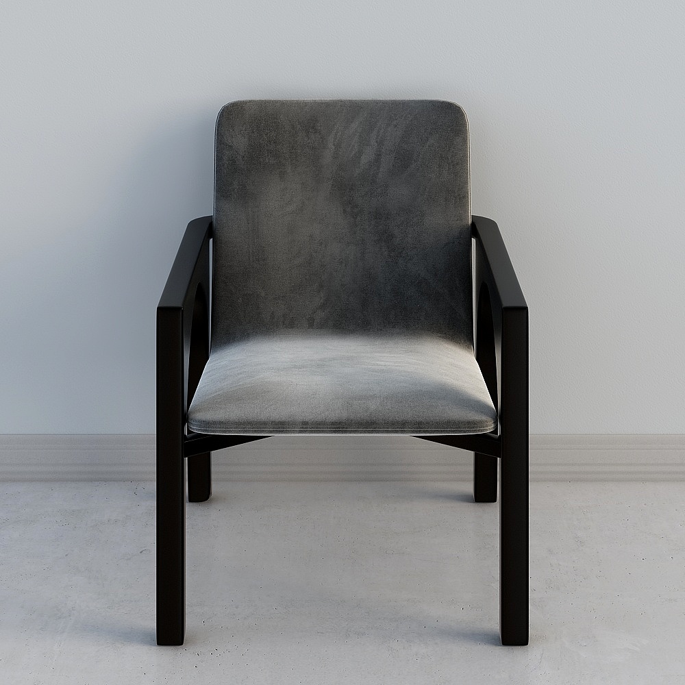 现代沙发茶几组合1-单人椅3D模型
