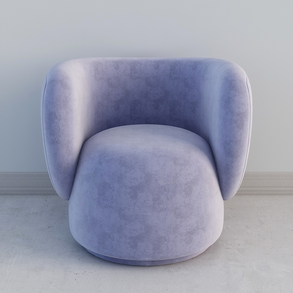 Moroso 现代休闲沙发茶几组合-紫色沙发3D模型