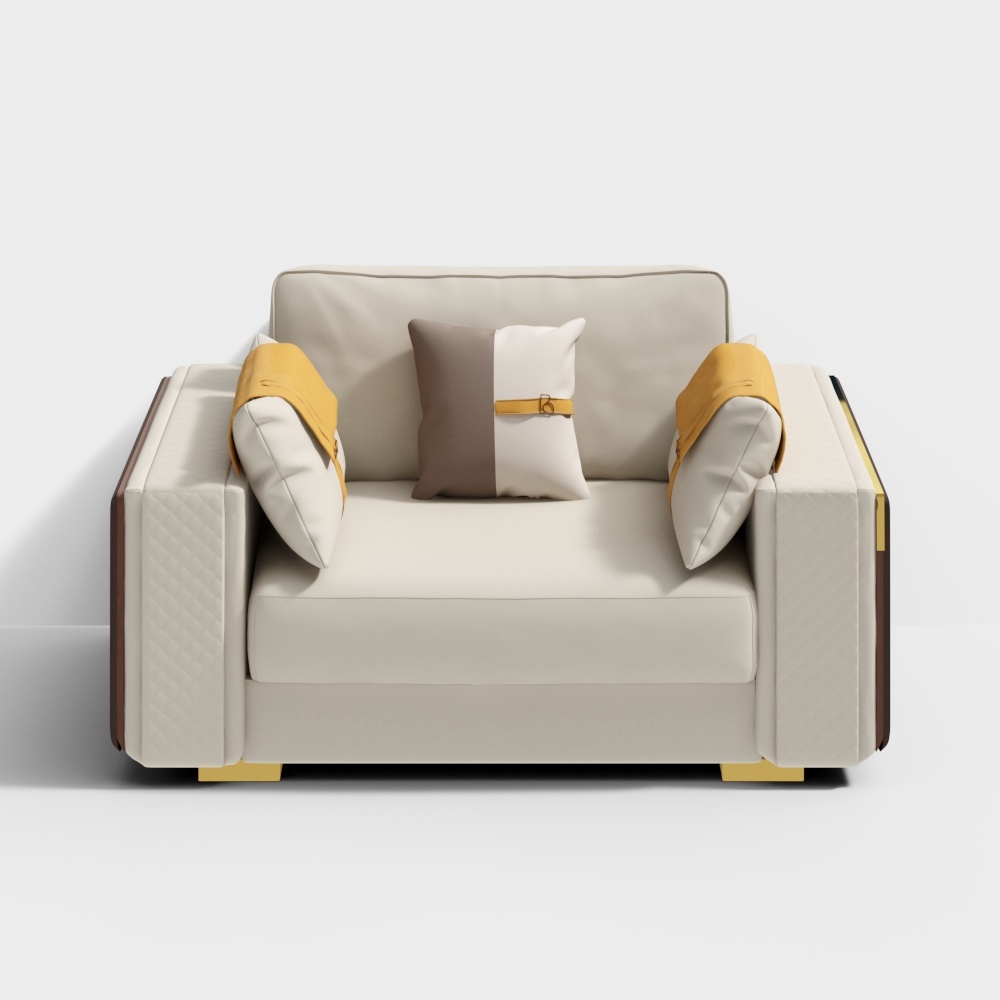 品家匠-轻奢沙发-单人沙发3D模型