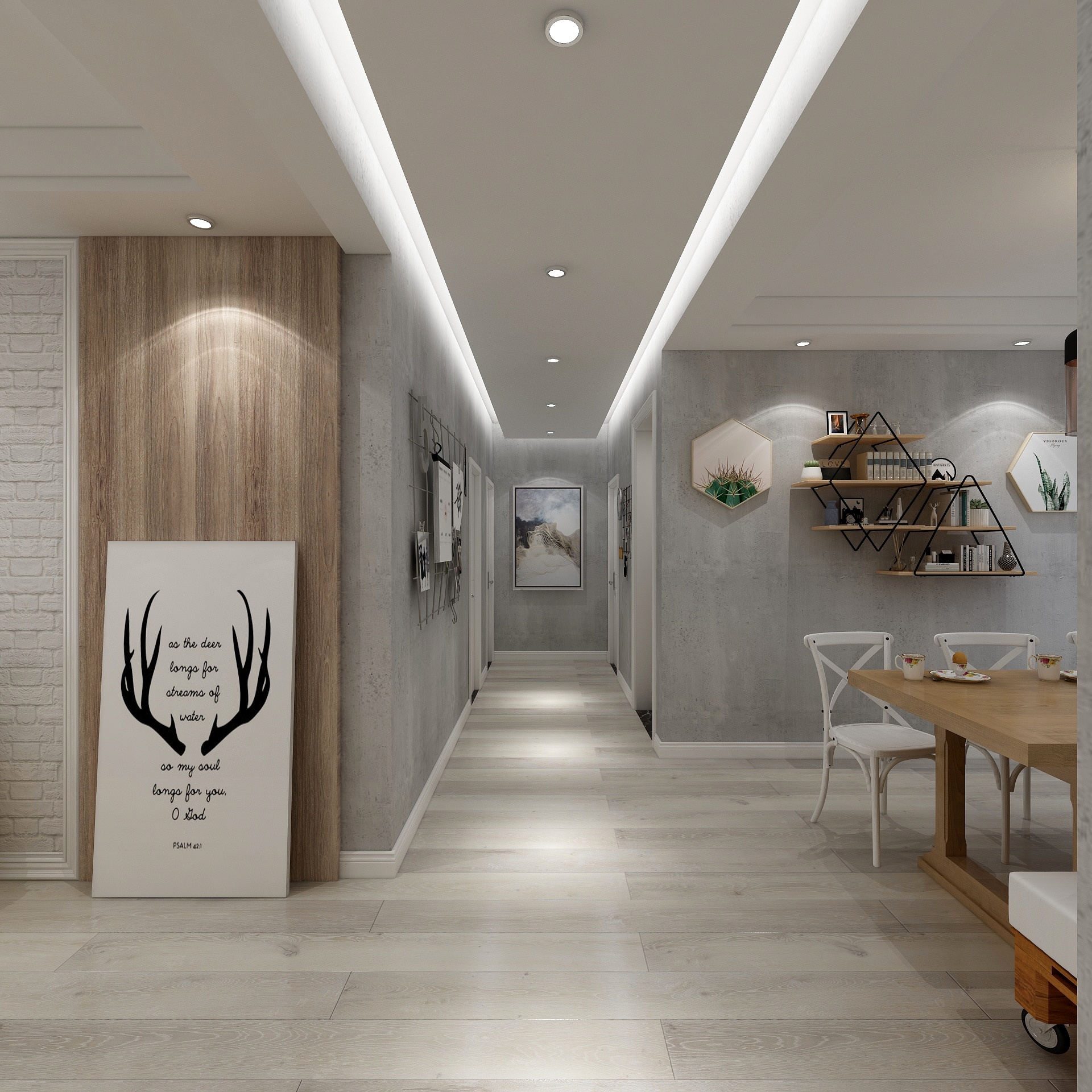 设计A阿哲-阳光城3室（北欧）装修效果图