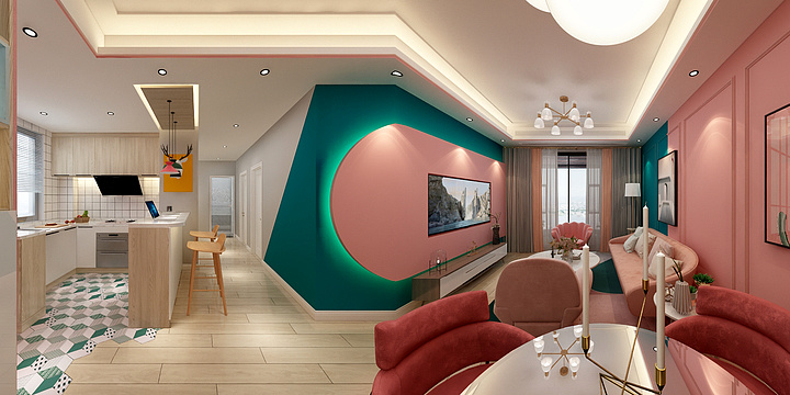 Mr白茶-德信海德公园83.00㎡北欧风-装修设计方案