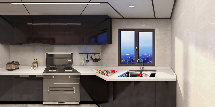 杭州临安法狮龙吊顶-玲珑天城19-04厨房-装修设计方案