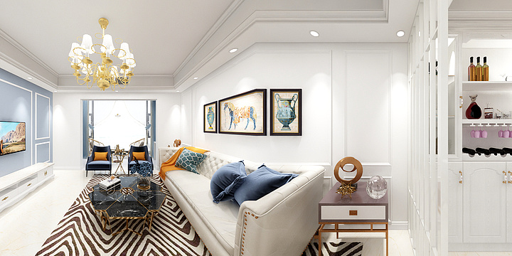 创想家设计师刘齐林-2栋2单元802号-简欧-装修设计方案