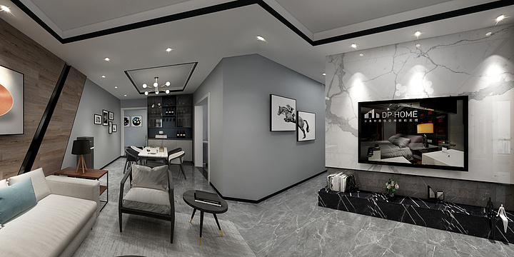 环艺之美丿SU-侗乡茶城吴美女家-装修设计方案