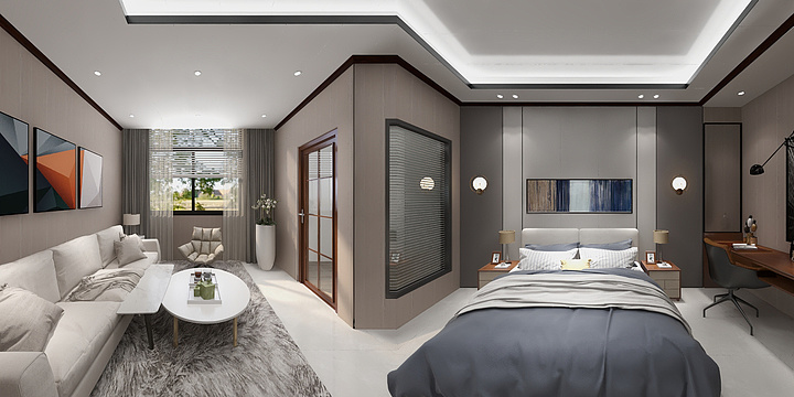 装管家娃娃鱼-峡江县武林数控二楼总经理卧室-装修设计方案