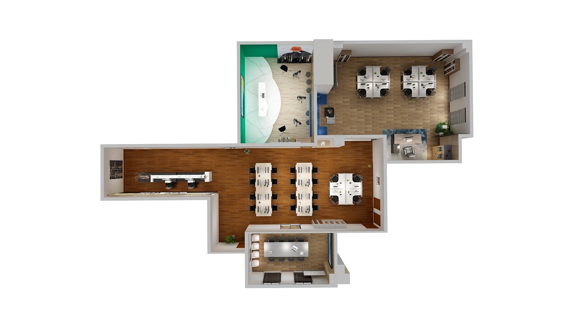 蓝之火文创-传媒公司办公室设计-装修设计方案