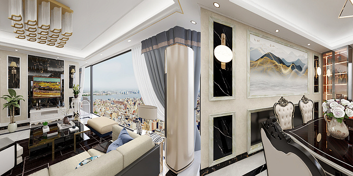 阿琦全案设计-瑞和园89.50㎡B户型3室2厅1卫-装修设计方案