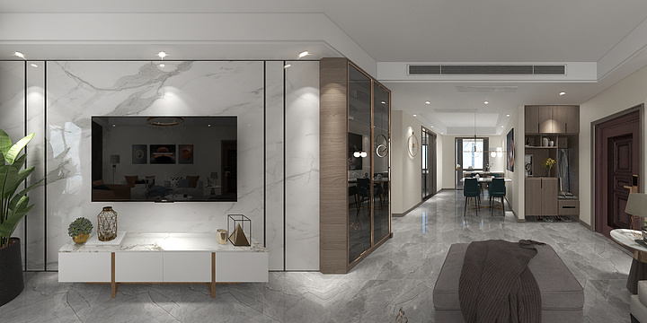 左寻设计-听潮豪园万先生雅居效果图-0402-装修设计方案