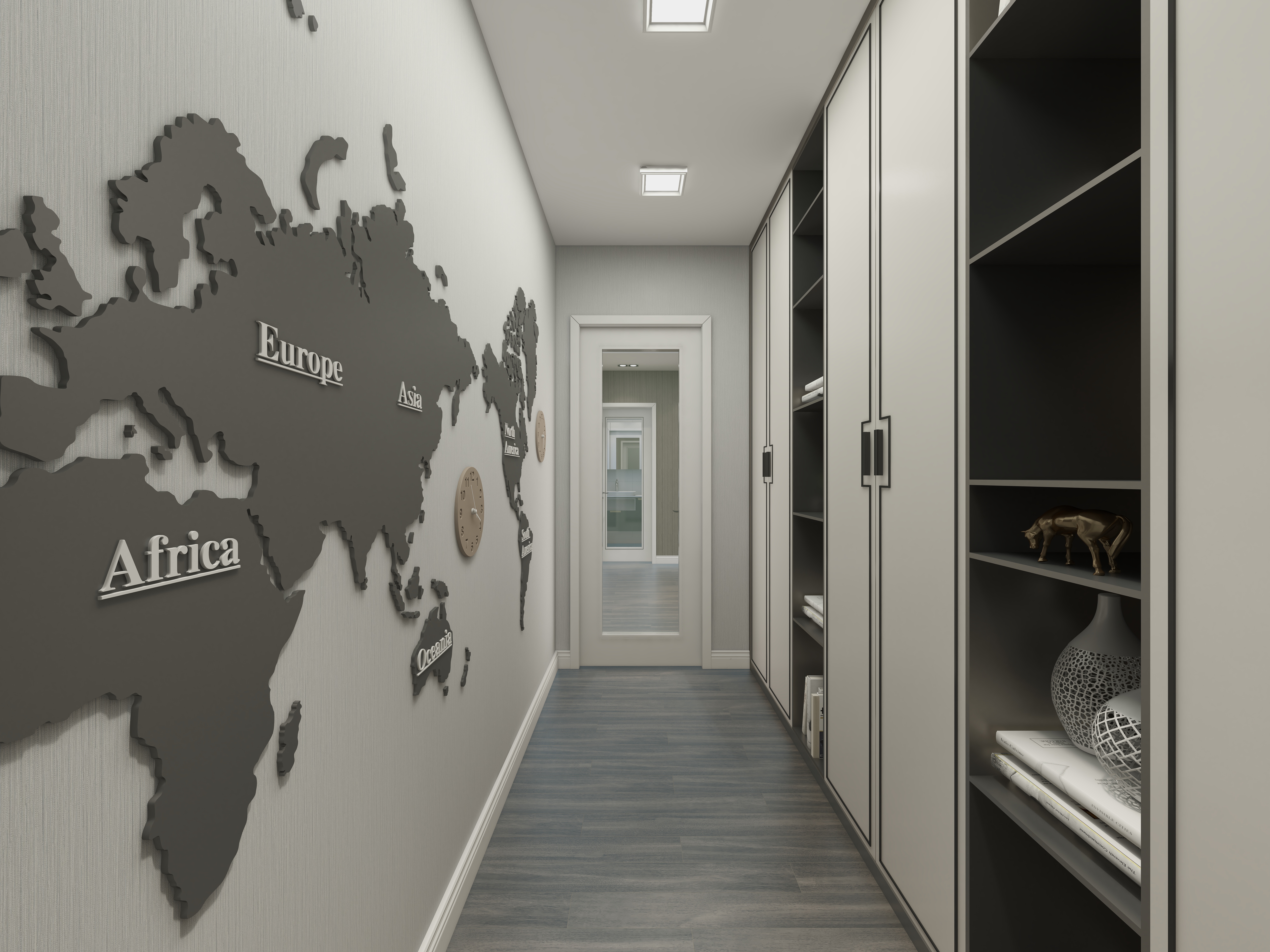 汉森装饰-2层别墅户型现代轻奢300平，7室1厅3卫1厨装修效果图