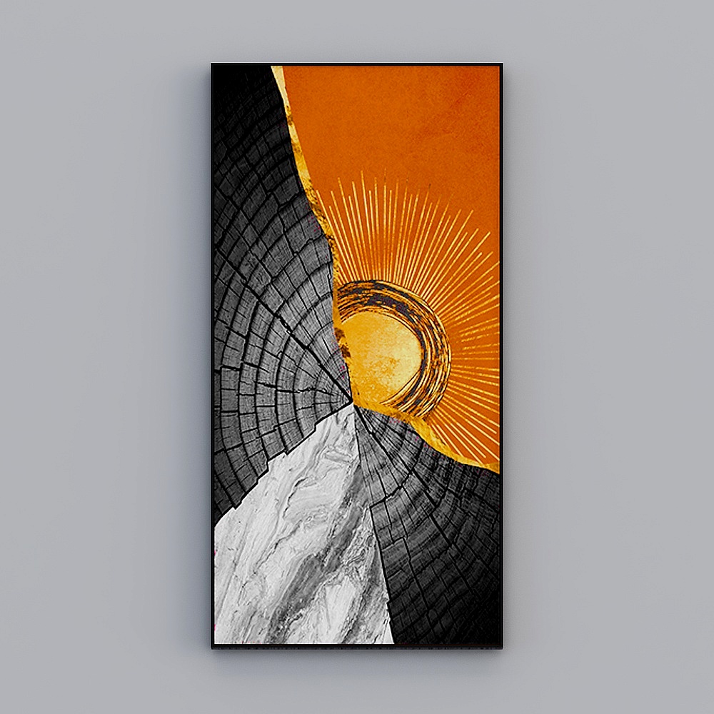 臣萱全屋配画-玄关画-韶华年轮-1