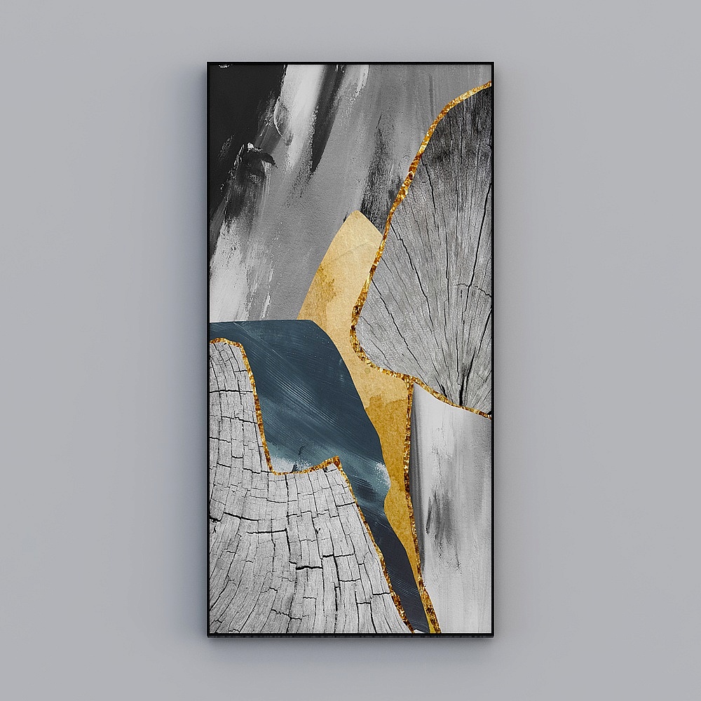 臣萱全屋配画-玄关画-韶华年轮-43D模型