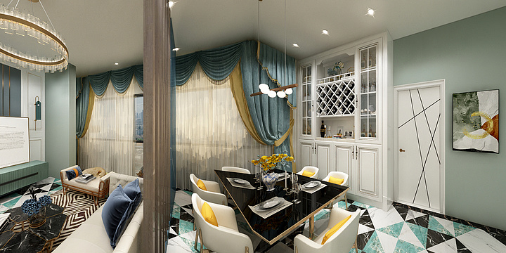 联景装饰-瑞和园89.50㎡B户型3室2厅1卫-装修设计方案