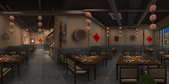 设计师吴佳奇-钧豪土菜馆酒店装修效果图