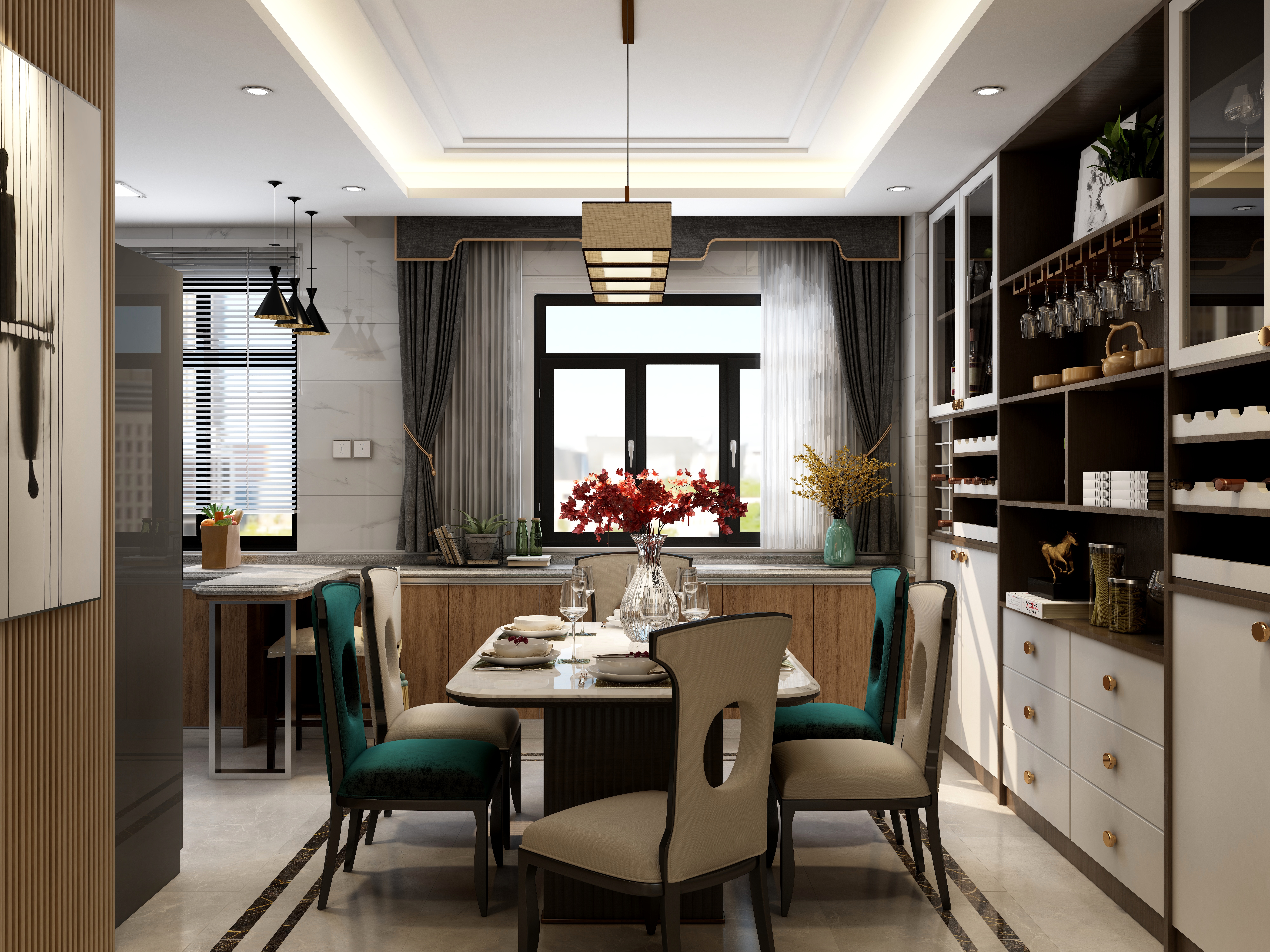 全案设计丶张一-清华园中式2居装修效果图