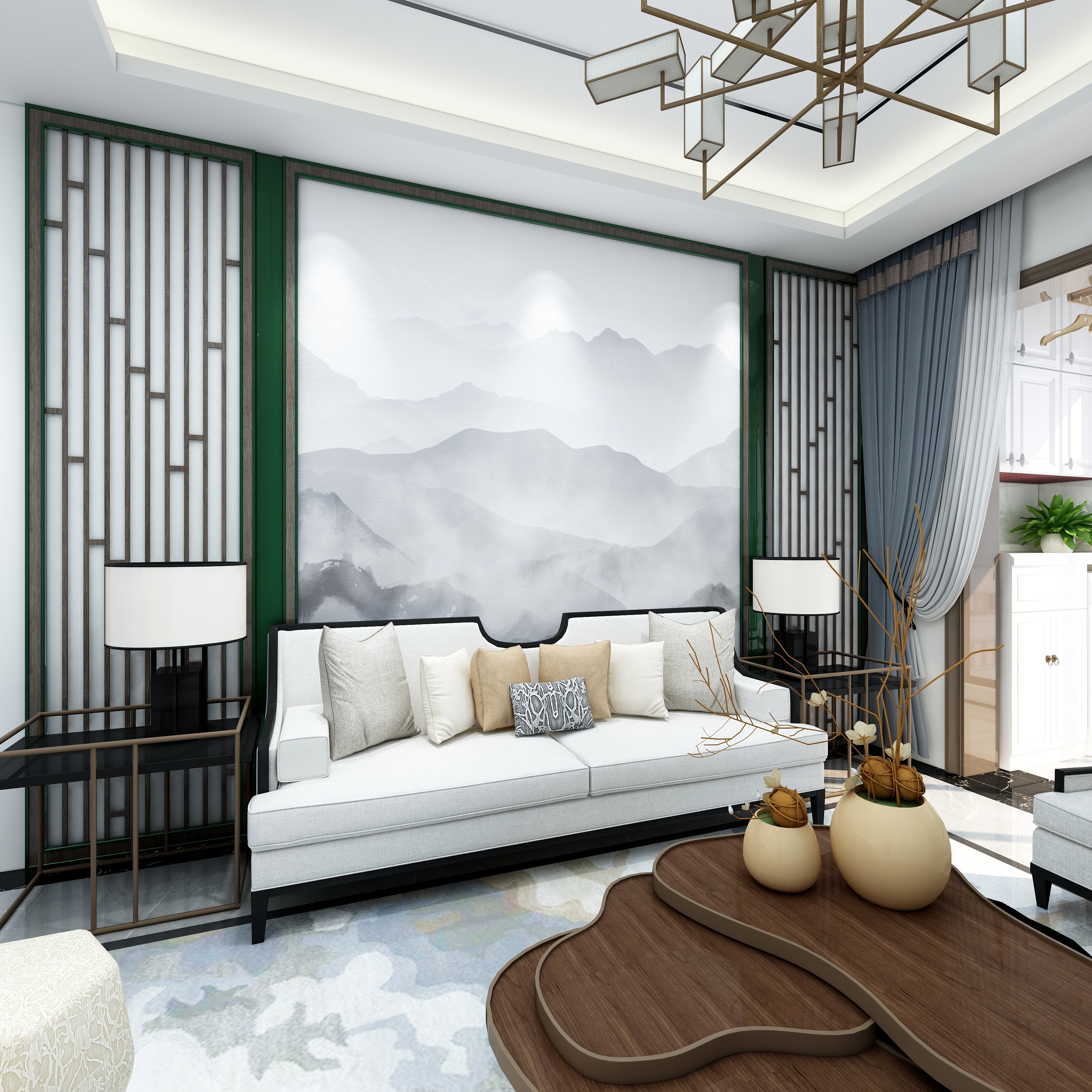 郭本泉-《澹泊》新中式室内设计-装修设计方案