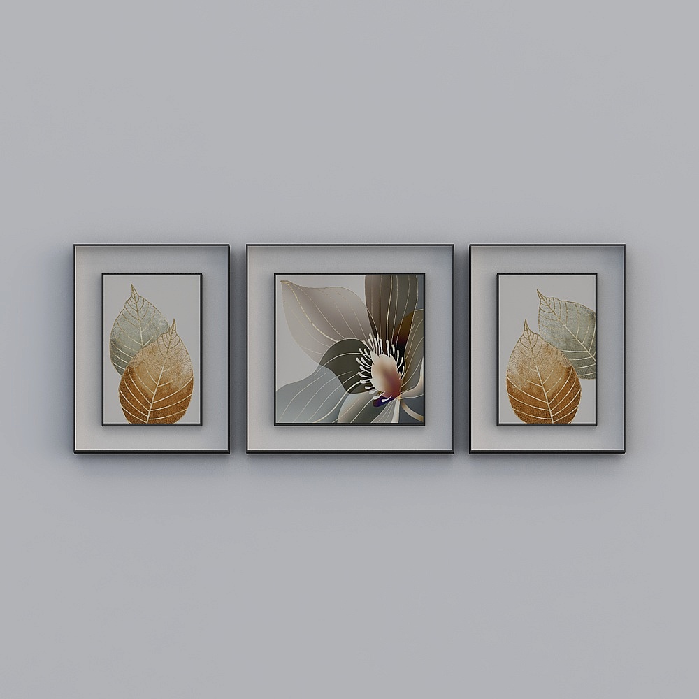 简上-轻奢风-客厅装饰画-SK-052-80x2003D模型