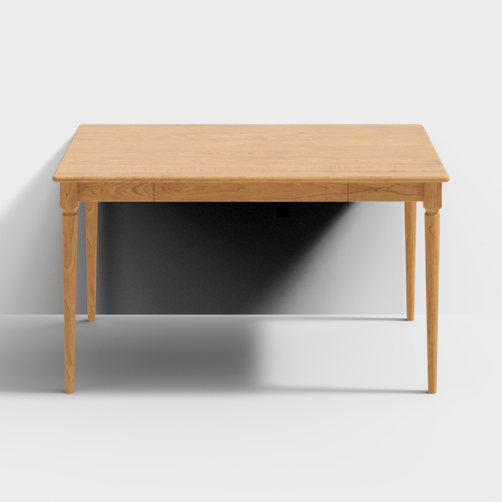 凡屋家具-基础餐桌-1.35M樱桃木款3D模型