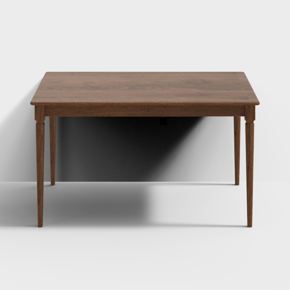 凡屋家具-基础餐桌-1.35M黑胡桃款