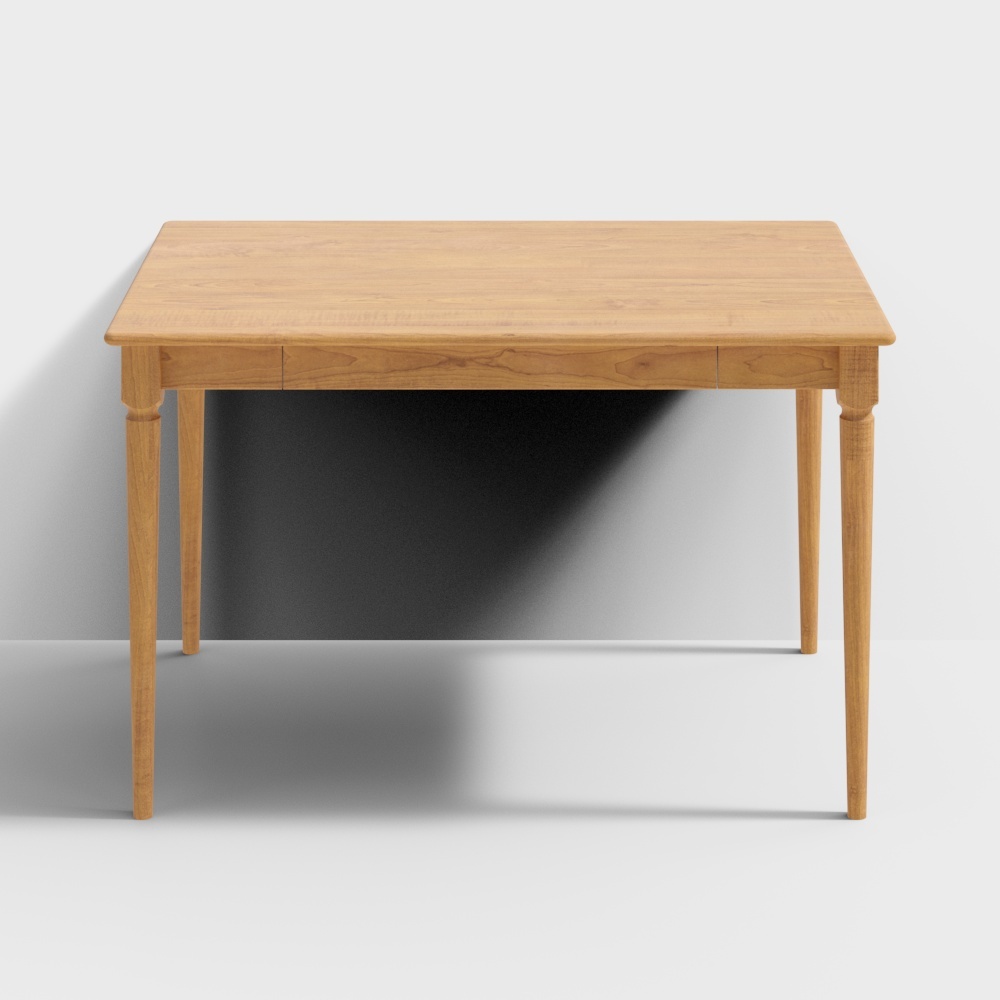 凡屋家具-基础餐桌-1.2M樱桃木款3D模型