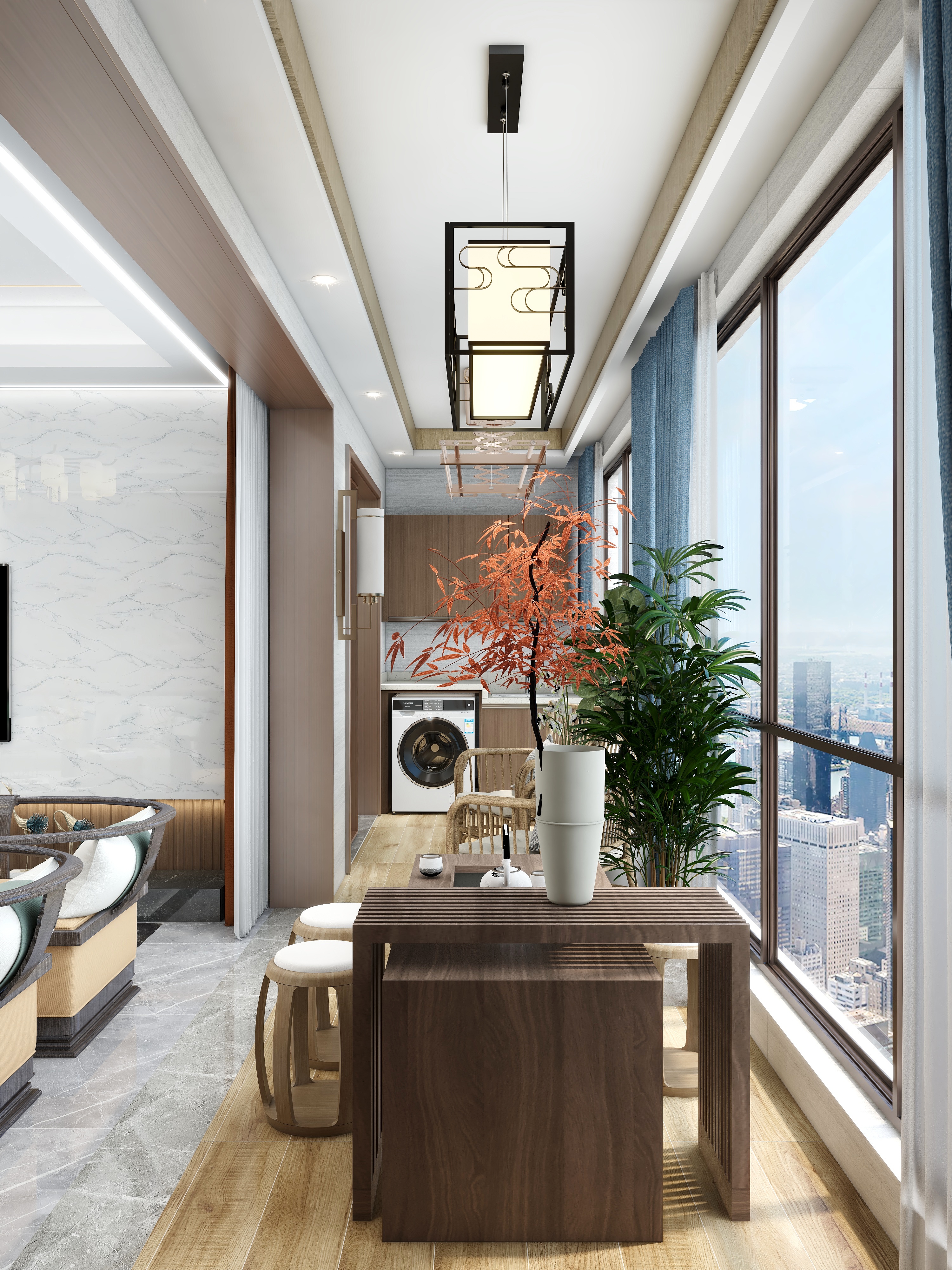 湛智华-新中式166平4房装修效果图