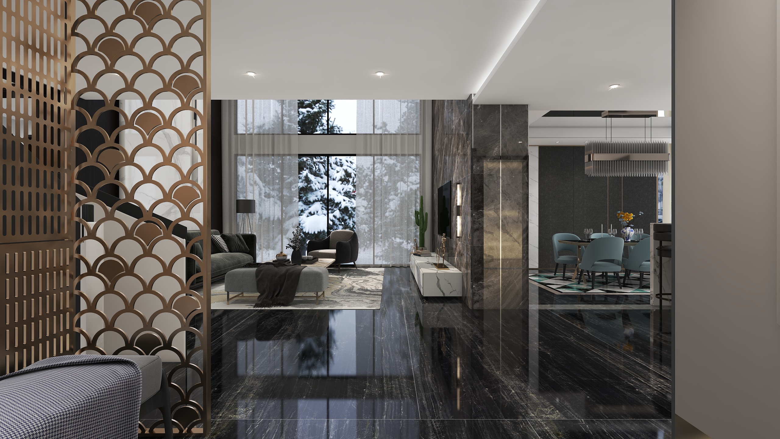 以成设计一周涛-别墅现代风-装修设计方案