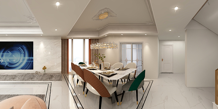 喜名装饰-御豪庭复式02法式轻奢-装修设计方案