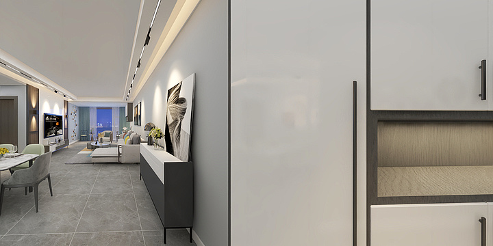 水月门建筑设计-东湖锦城13-1306唐生赵姐现代-装修设计方案