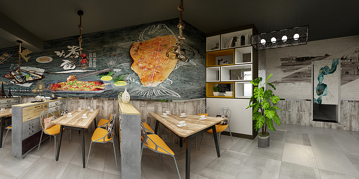 设计A阿哲-印象张记纸包鱼-装修设计方案