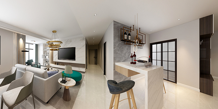 夜泊蓝山-万达御府116蒋洪明设计稿-装修设计方案