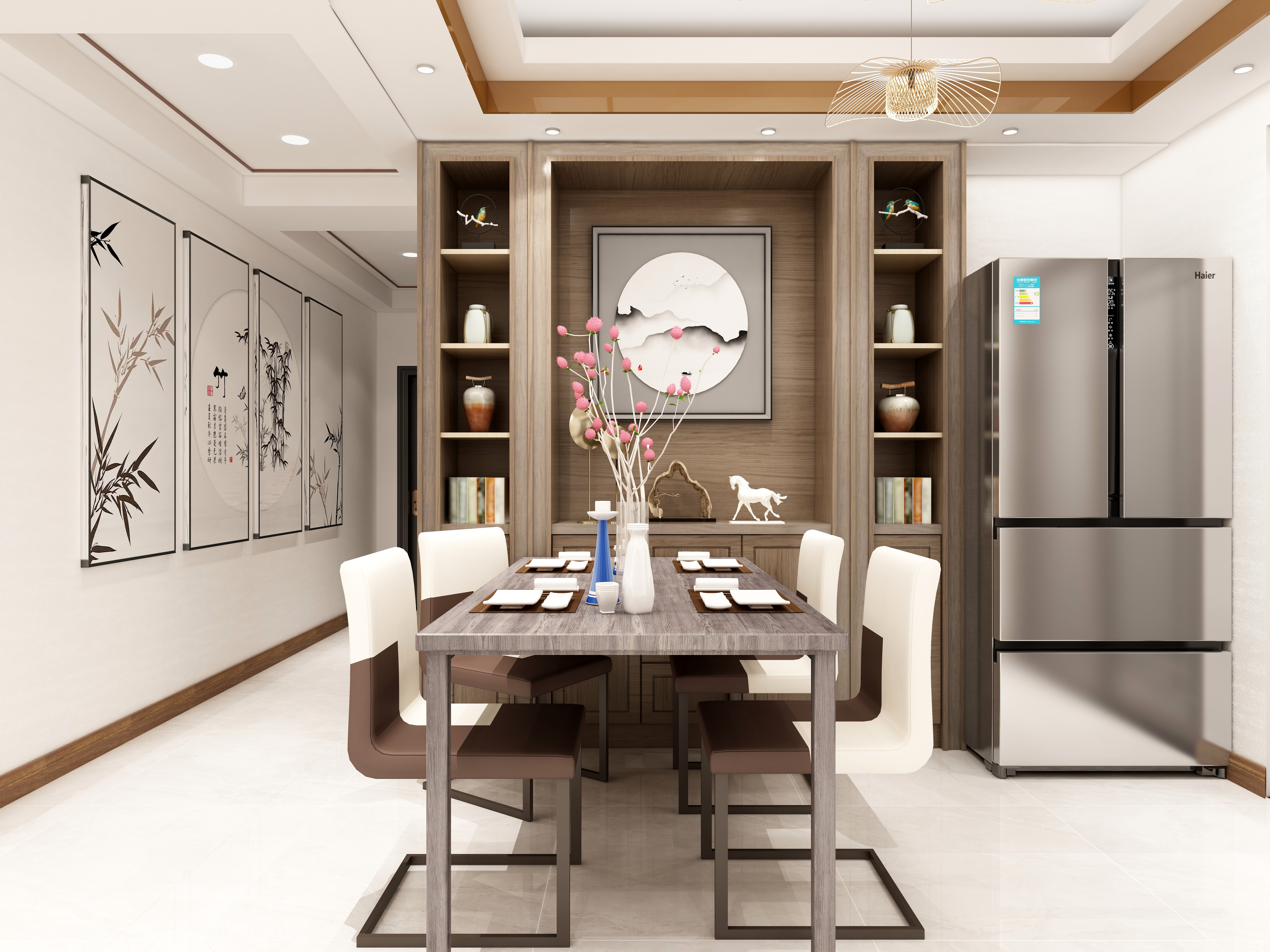 Lingy洛-锦祥福苑新中式3室装修效果图