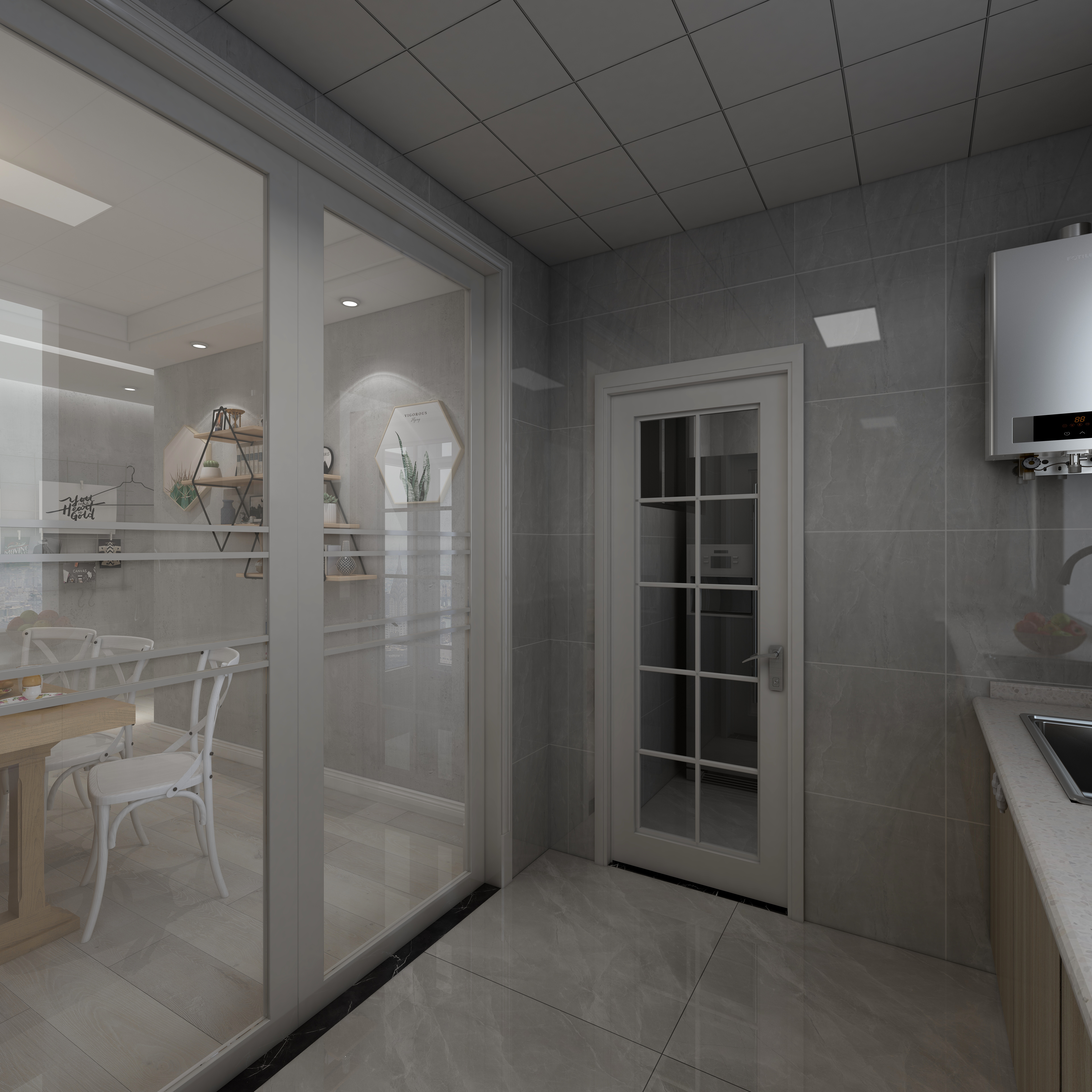 设计A阿哲-阳光城3室（北欧）装修效果图