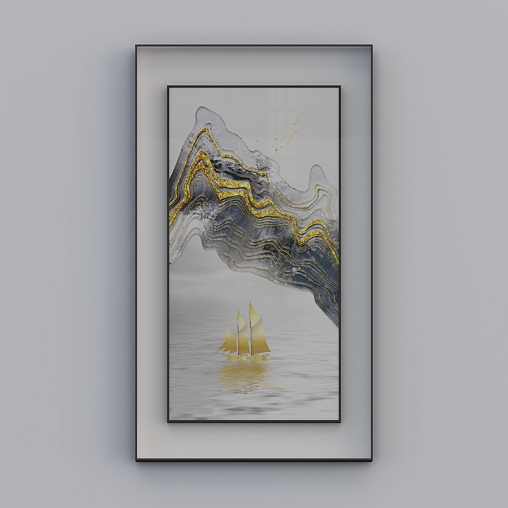 简上-轻奢风-玄关装饰画-SK-040-80x140