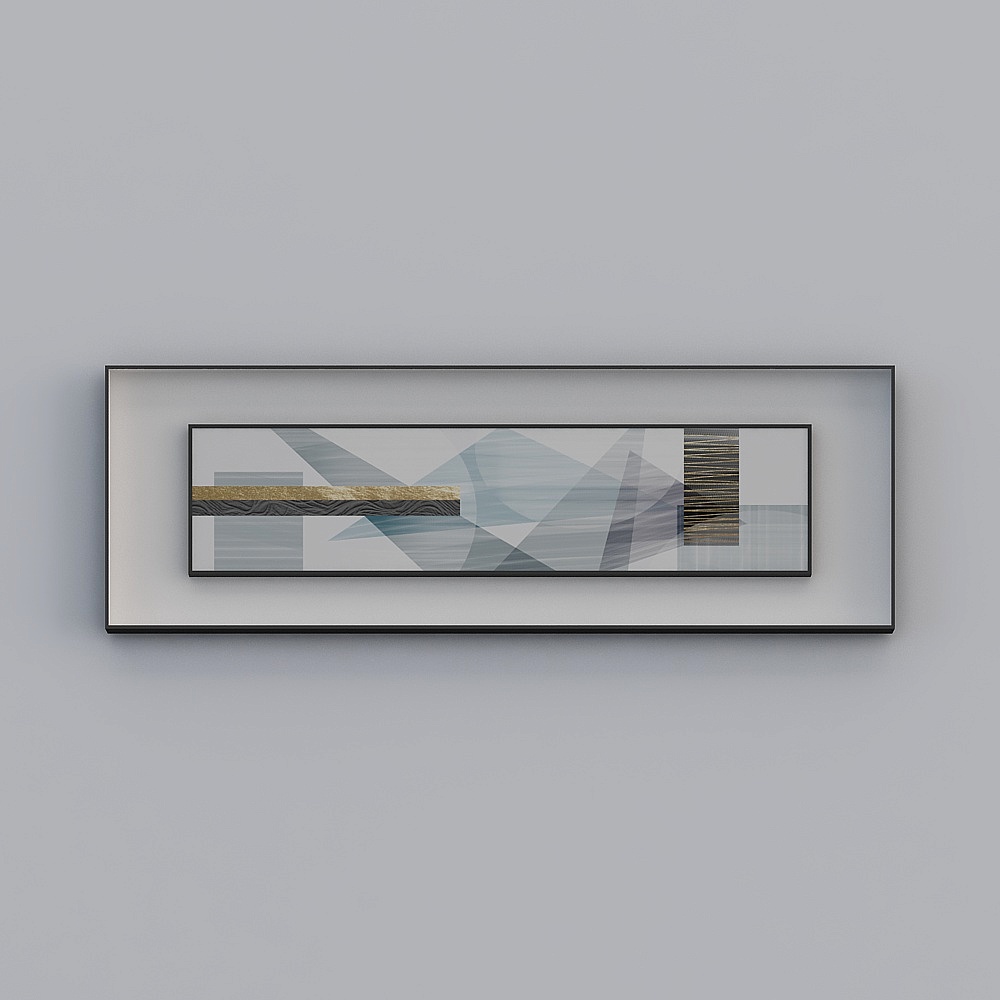 简上-轻奢风-卧室装饰画-SK-033-浮影3D模型