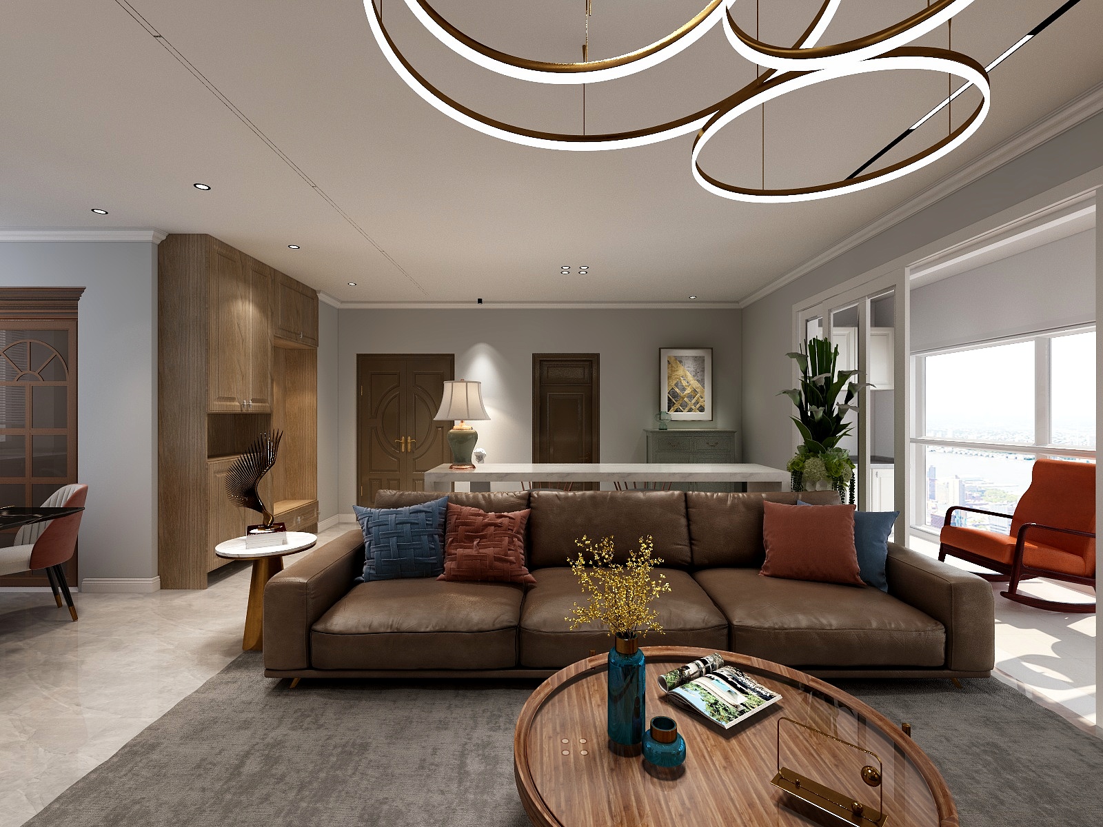 梵睿空间设计一巴图鲁-86平方美式装修效果图