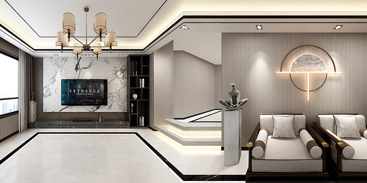 設計饰空-上河郡刘总雅居效果图 -装修设计方案