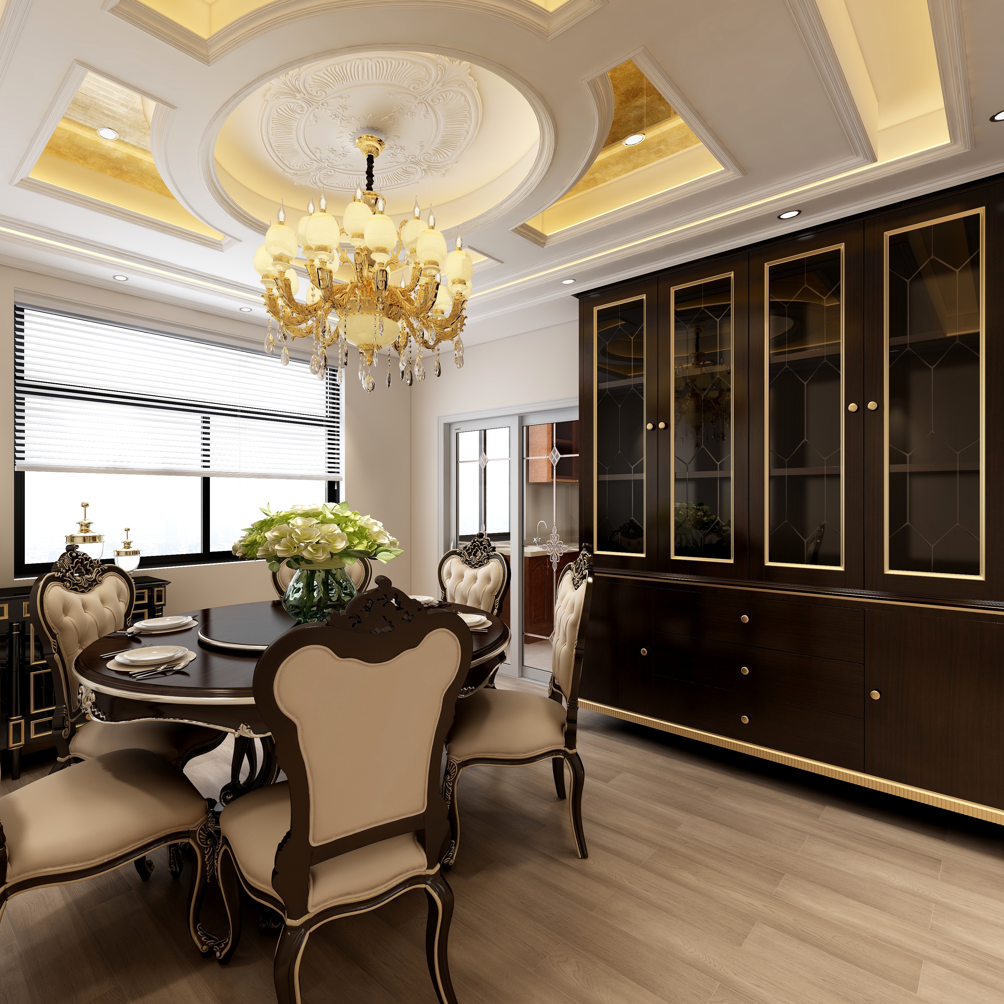 赤峰健正装饰装修公司-天河朗苑-简欧-123平装修效果图