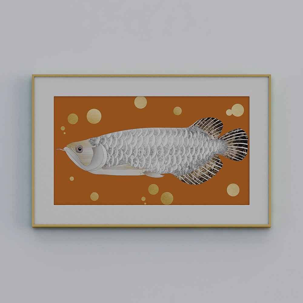 简上-现代风-餐厅装饰画-LJ-021-招财龙鱼B