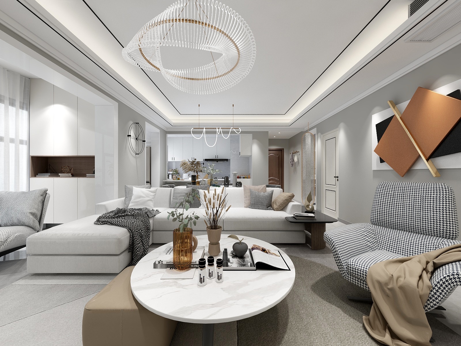 设计师MGG-华润幸福里122法式轻奢风格方案-装修设计方案