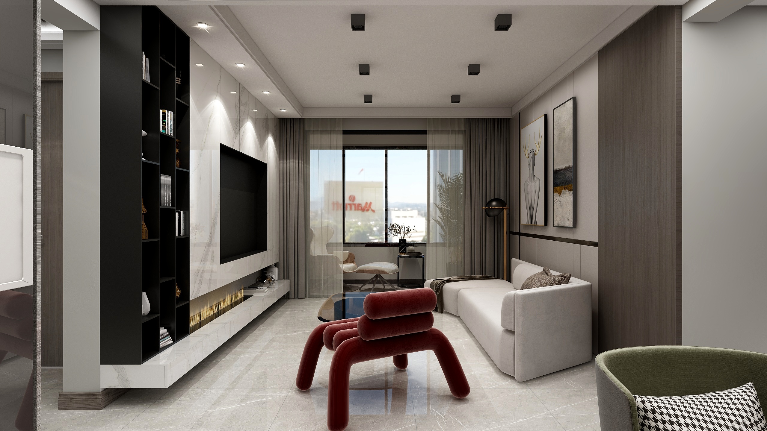 Dr_P-120方现代极简港式装修效果图