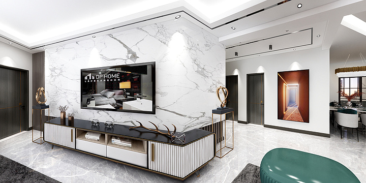 陕西居永悦建筑装饰工程有限公司-宝鸡客户现代轻奢-装修设计方案