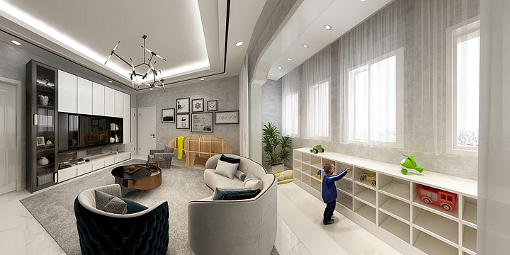 国洋Design-瑞和园89.50㎡B户型3室2厅1卫-装修设计方案