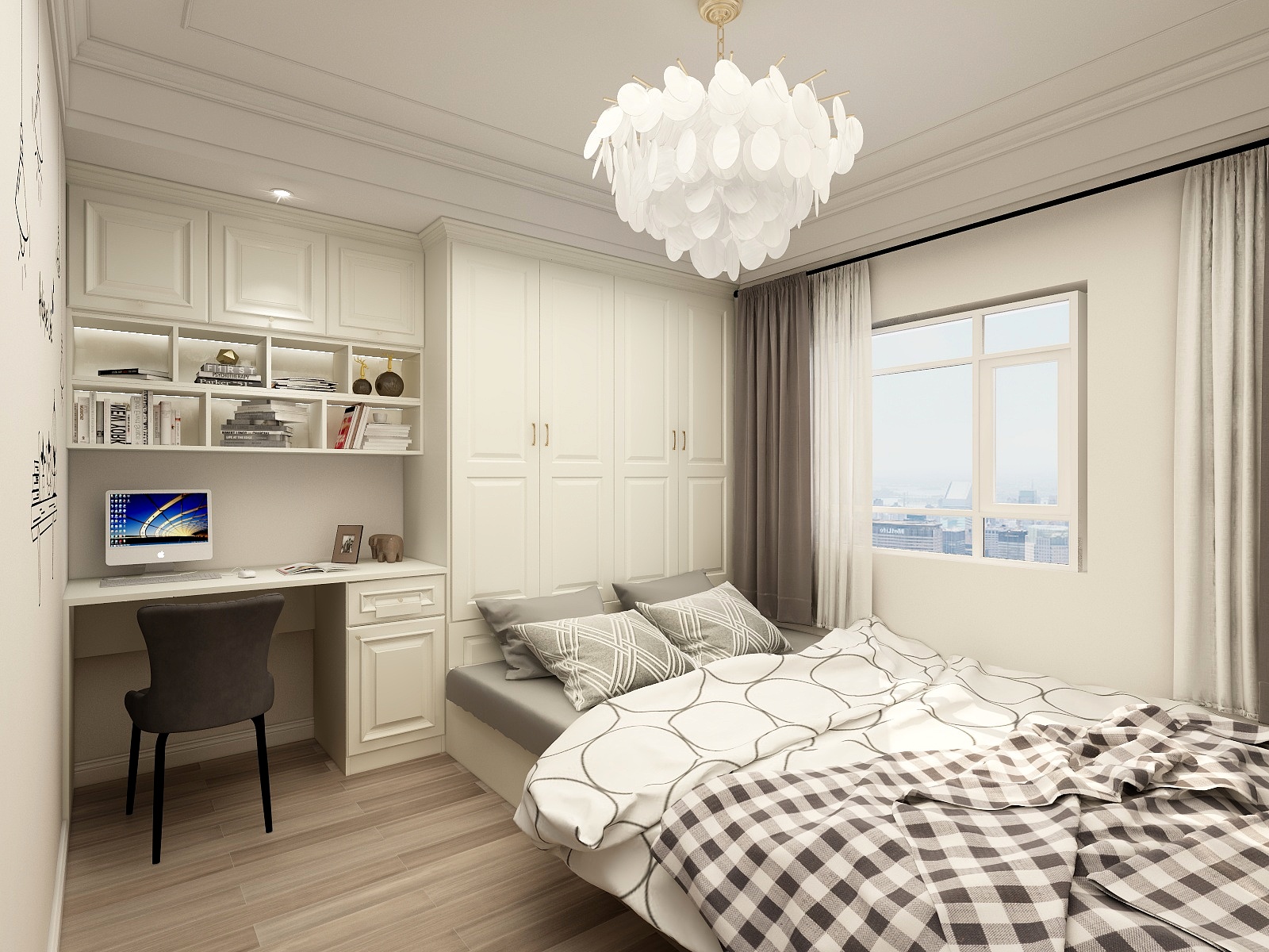 一品设计YP-70m²法式轻奢装修效果图