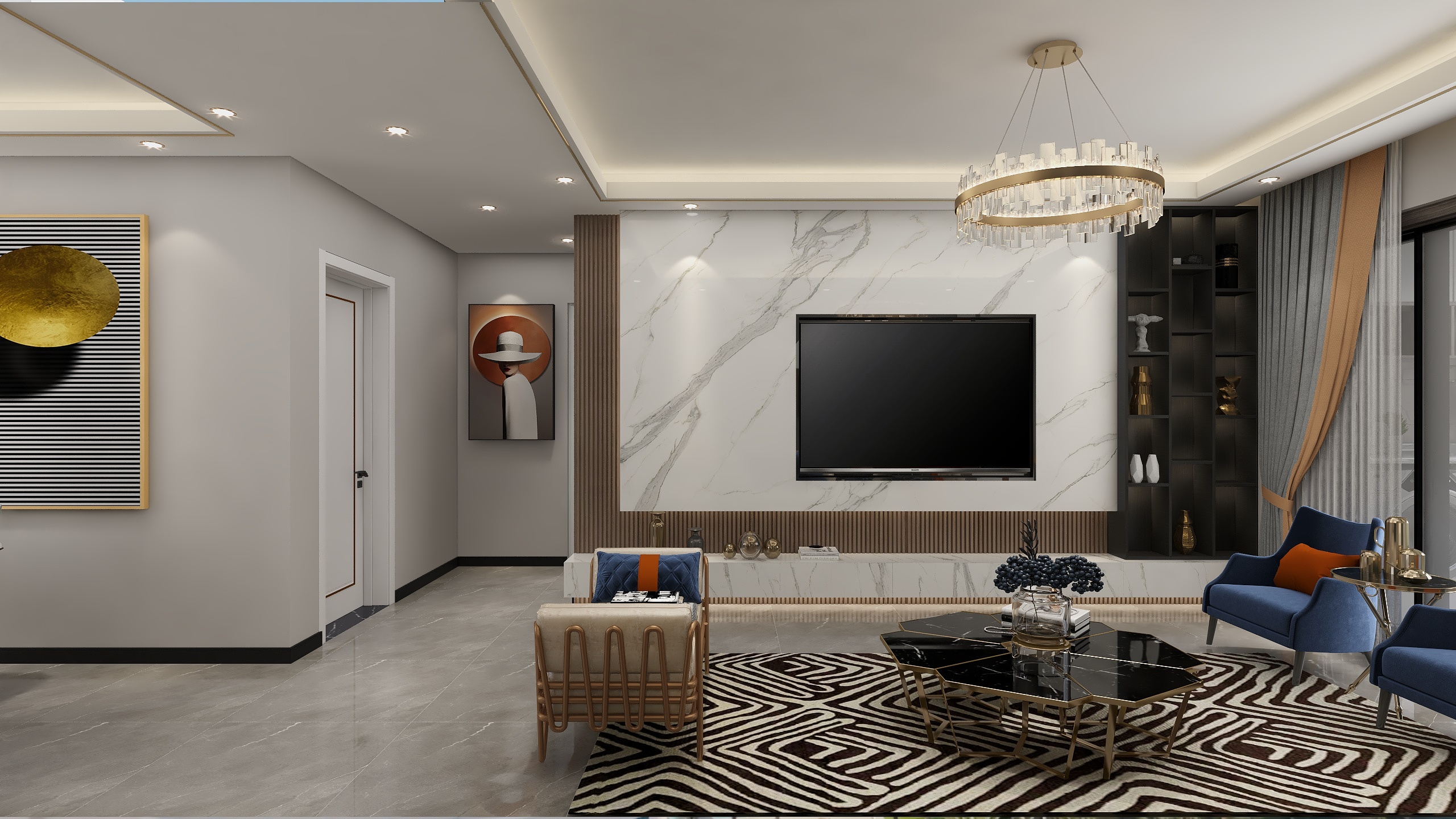 创意设计筱軒-96㎡《轻奢风格》-装修设计方案