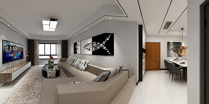 韓設尐-南通-三居室-装修设计方案