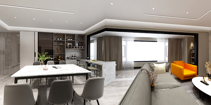 壹家整装全案设计-重庆融创文旅城大平层-装修设计方案