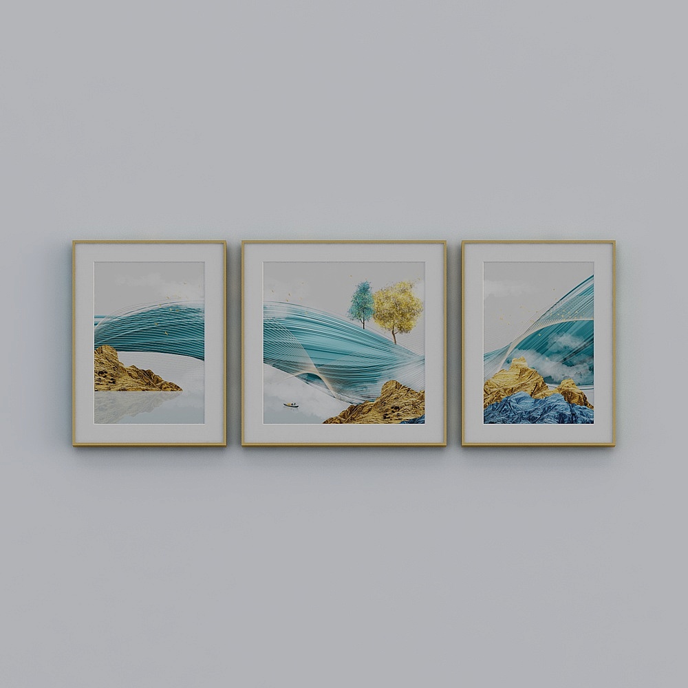 简上-现代风-客厅装饰画-LJ-045-80x200