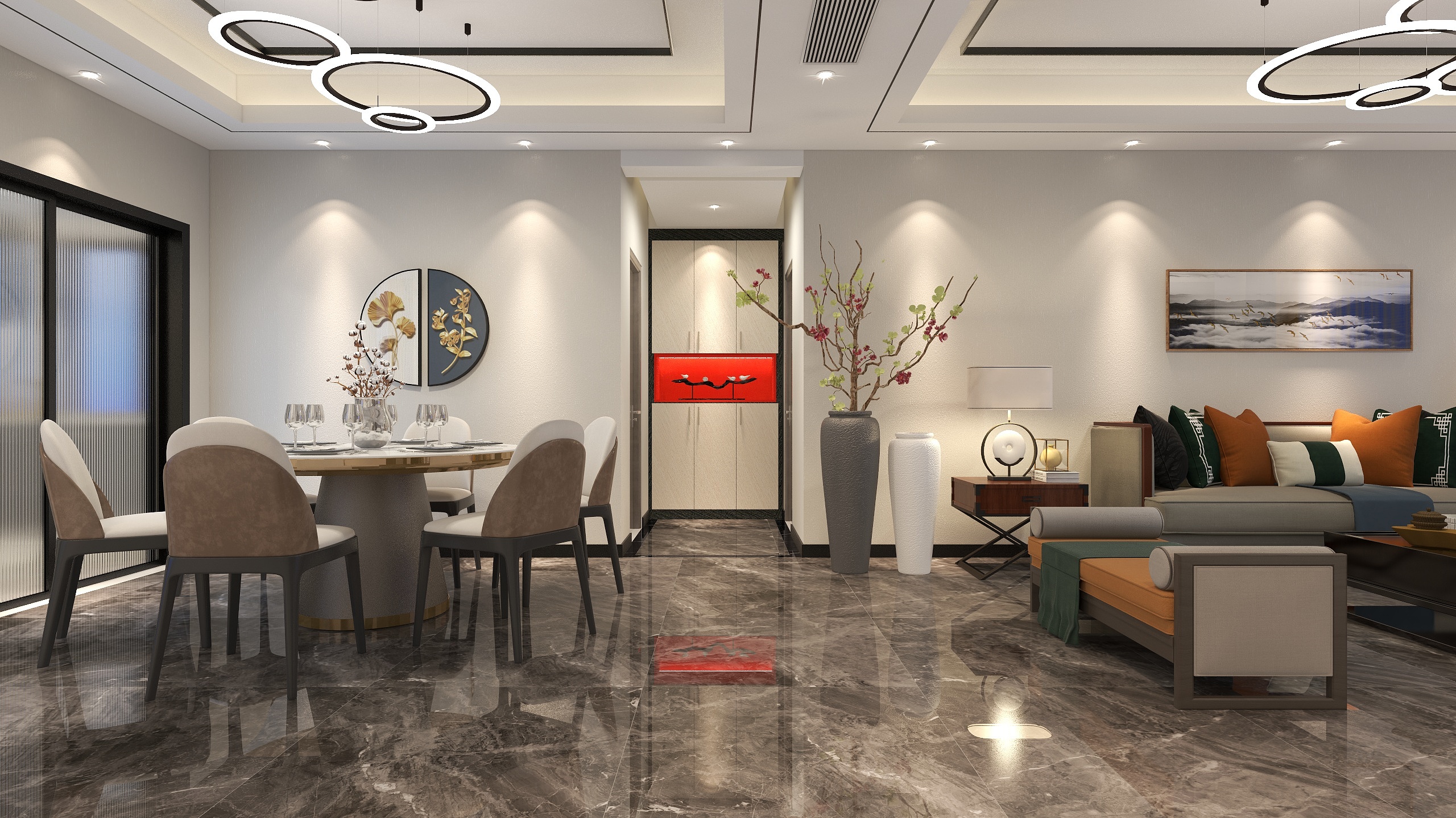 DESING狼好战-保利中央公园150㎡混搭风格-装修设计方案