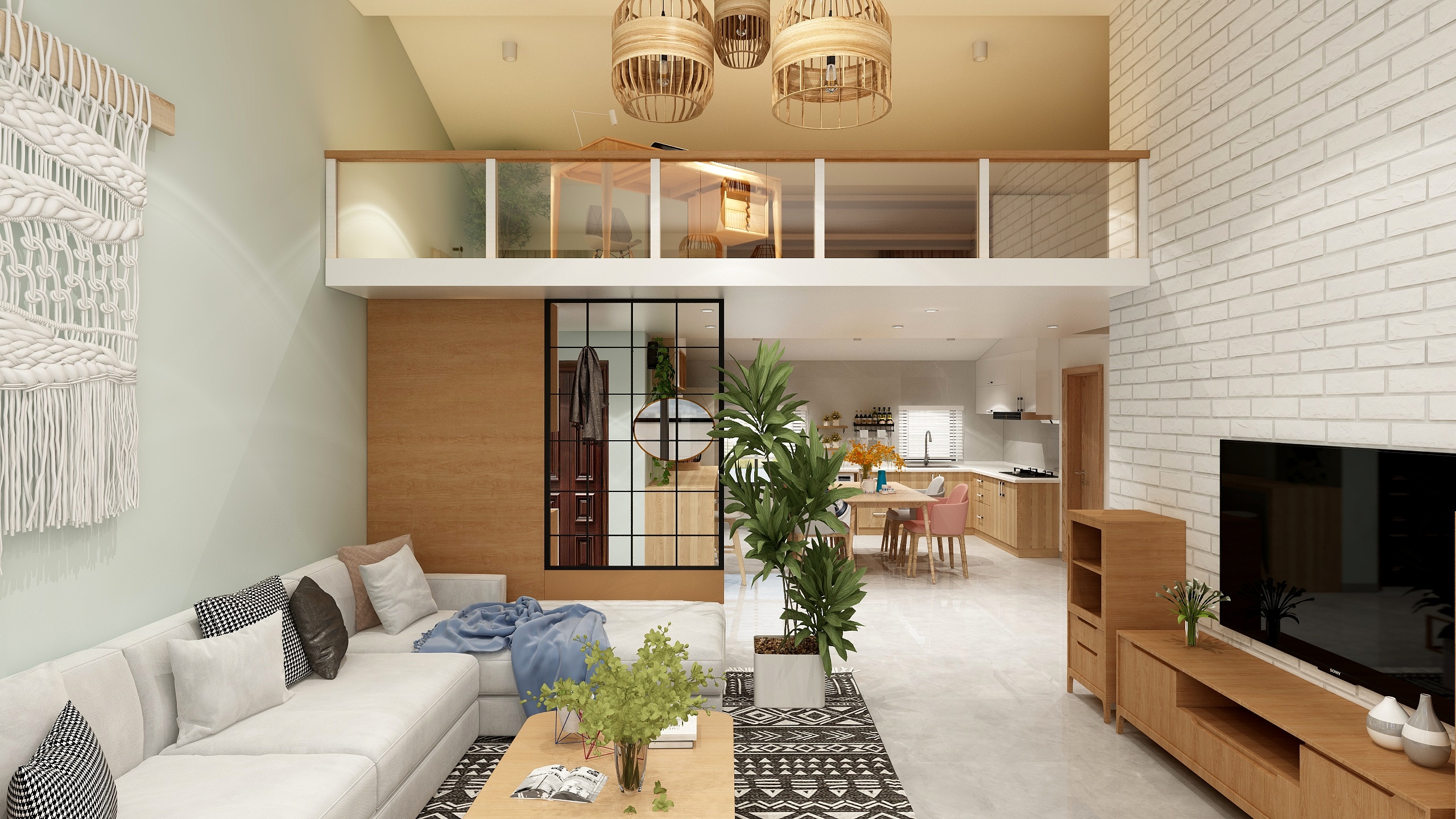 沈阳设计师麦粒-三利和平湾112平米北欧风格装修效果图