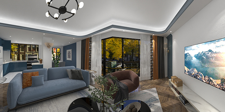 之屋-90平现代简约风格-小镇时光-装修设计方案