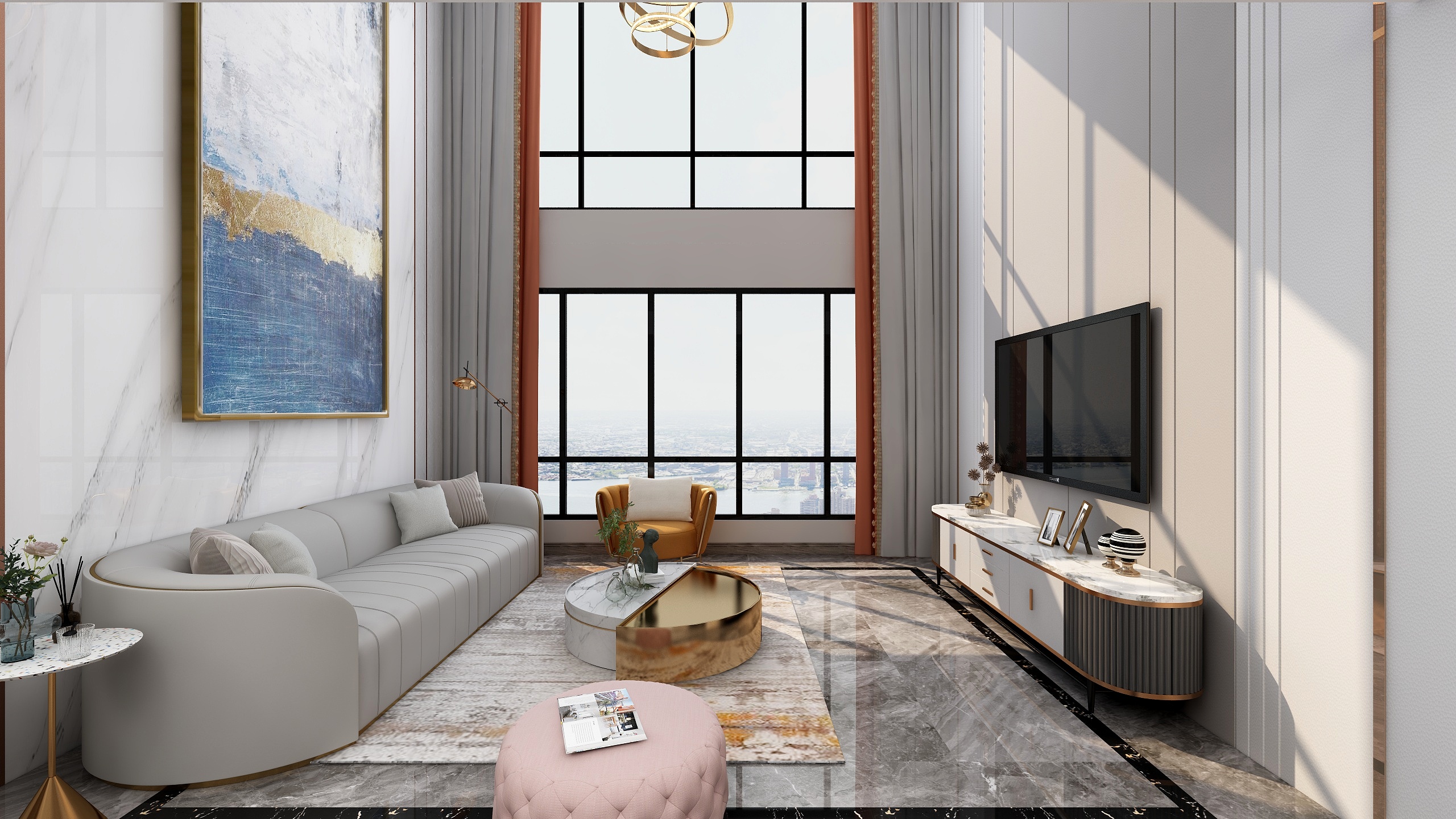 designLiyr-《2层别墅》轻奢风300平米5居室-装修设计方案